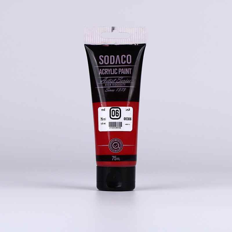 اکریلیک ساده تیوپی75میل سوداکو قرمز کد08306