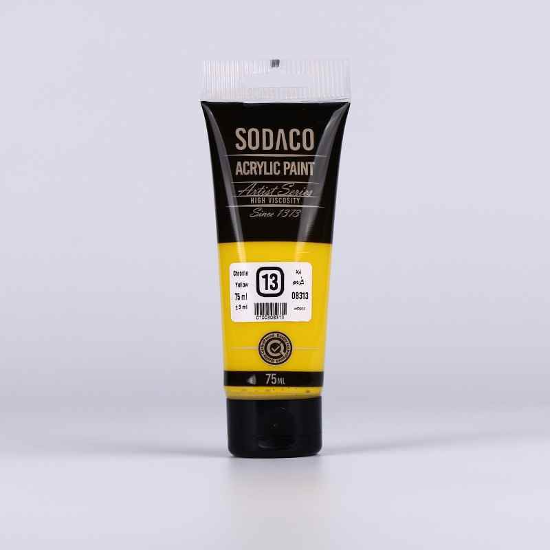 اکریلیک ساده تیوپی75میل سوداکو زرد کروم کد08313