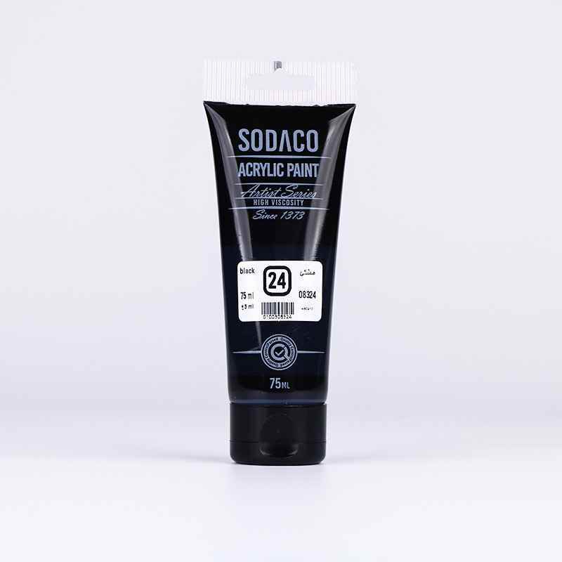 اکریلیک ساده تیوپی75میل سوداکو مشکی کد08324