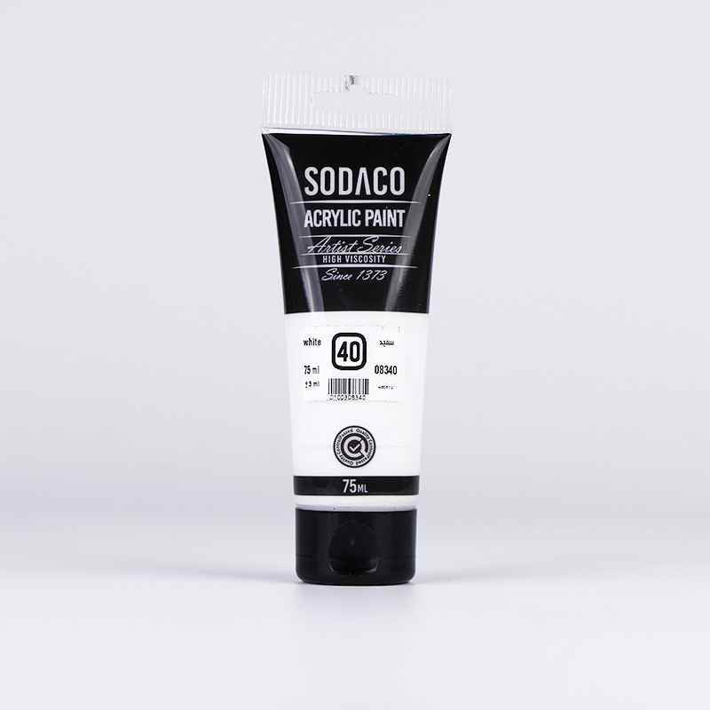 اکریلیک ساده تیوپی75میل سوداکو سفید کد08340