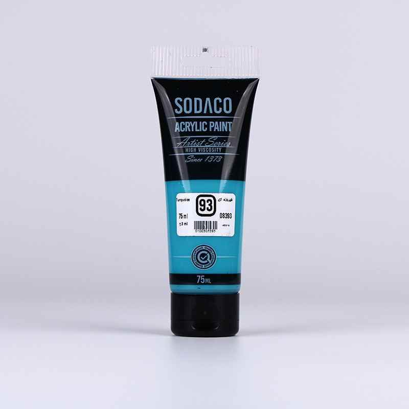 اکریلیک ساده تیوپی75میل سوداکو فیروزه ای کد08393