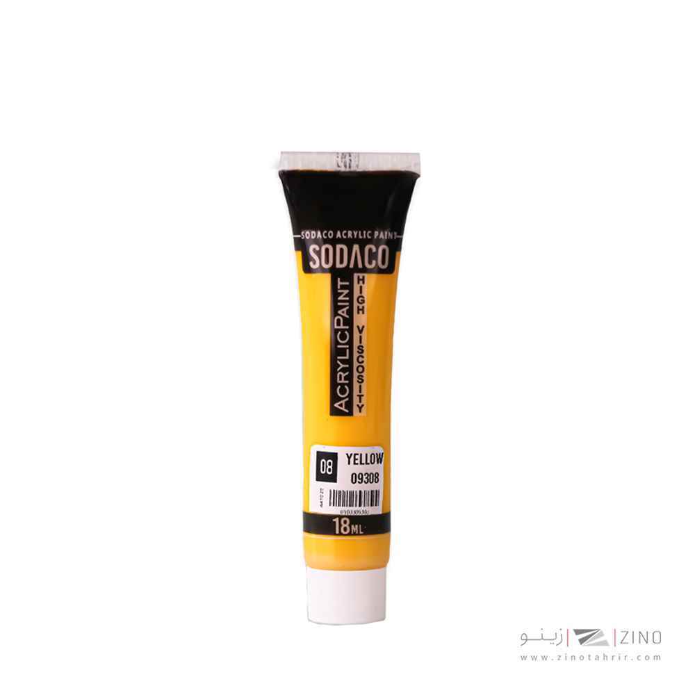 اکریلیک ساده تیوپی18میل سوداکو  زرد کد09308