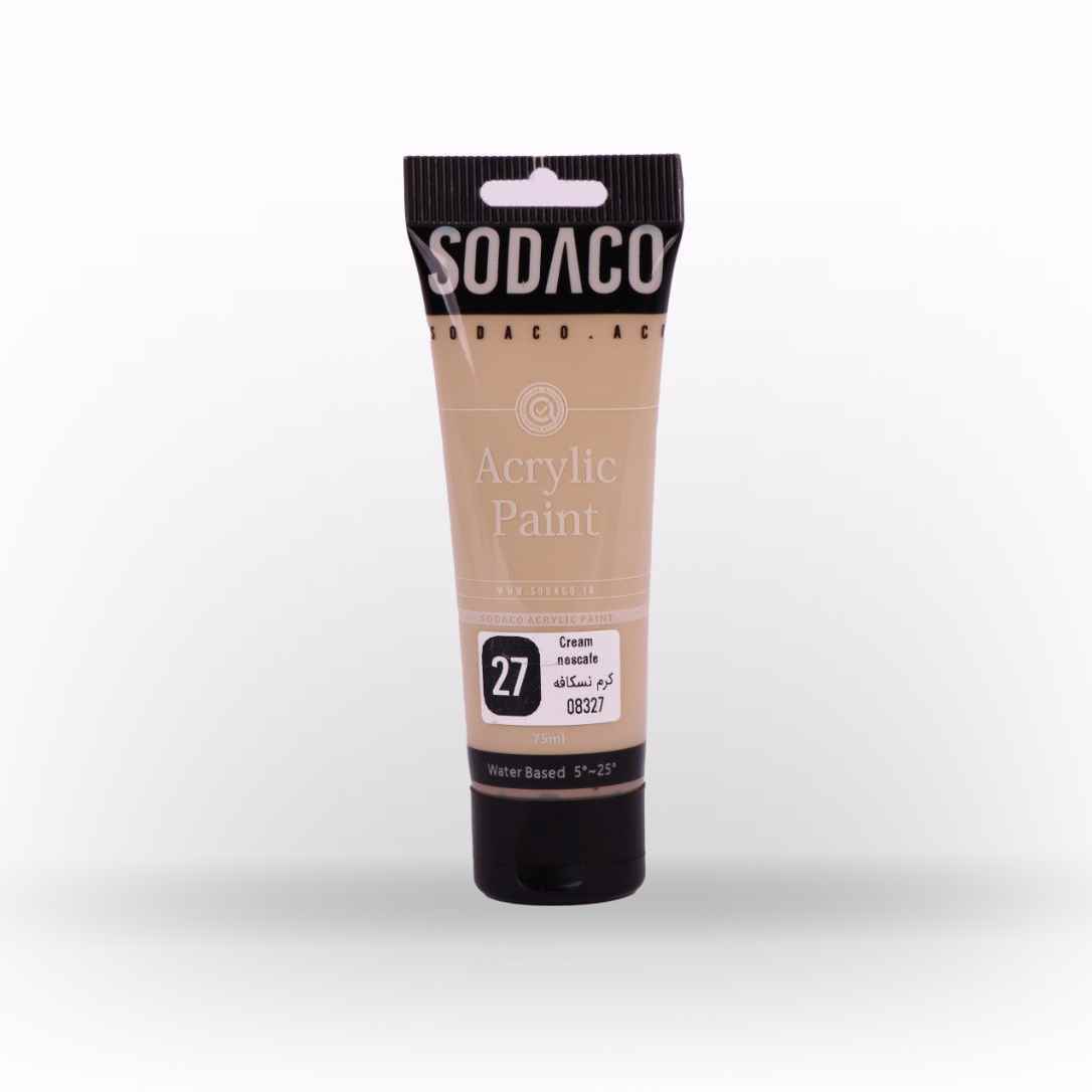 اکریلیک ساده تیوپی75میل سوداکو کرم نسکافه کد08327