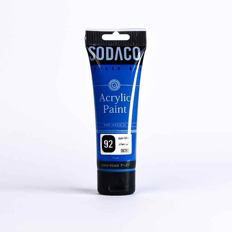 اکریلیک ساده تیوپی75میل سوداکو آبی سیان  کد08392