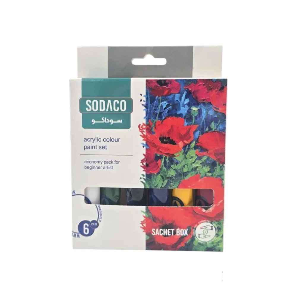 اکریلیک ساده ساشه 20میل سوداکو6رنگ کد20399