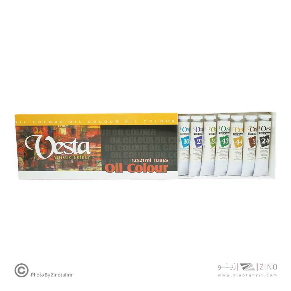 رنگ روغن21میل بسته12رنگ وستا