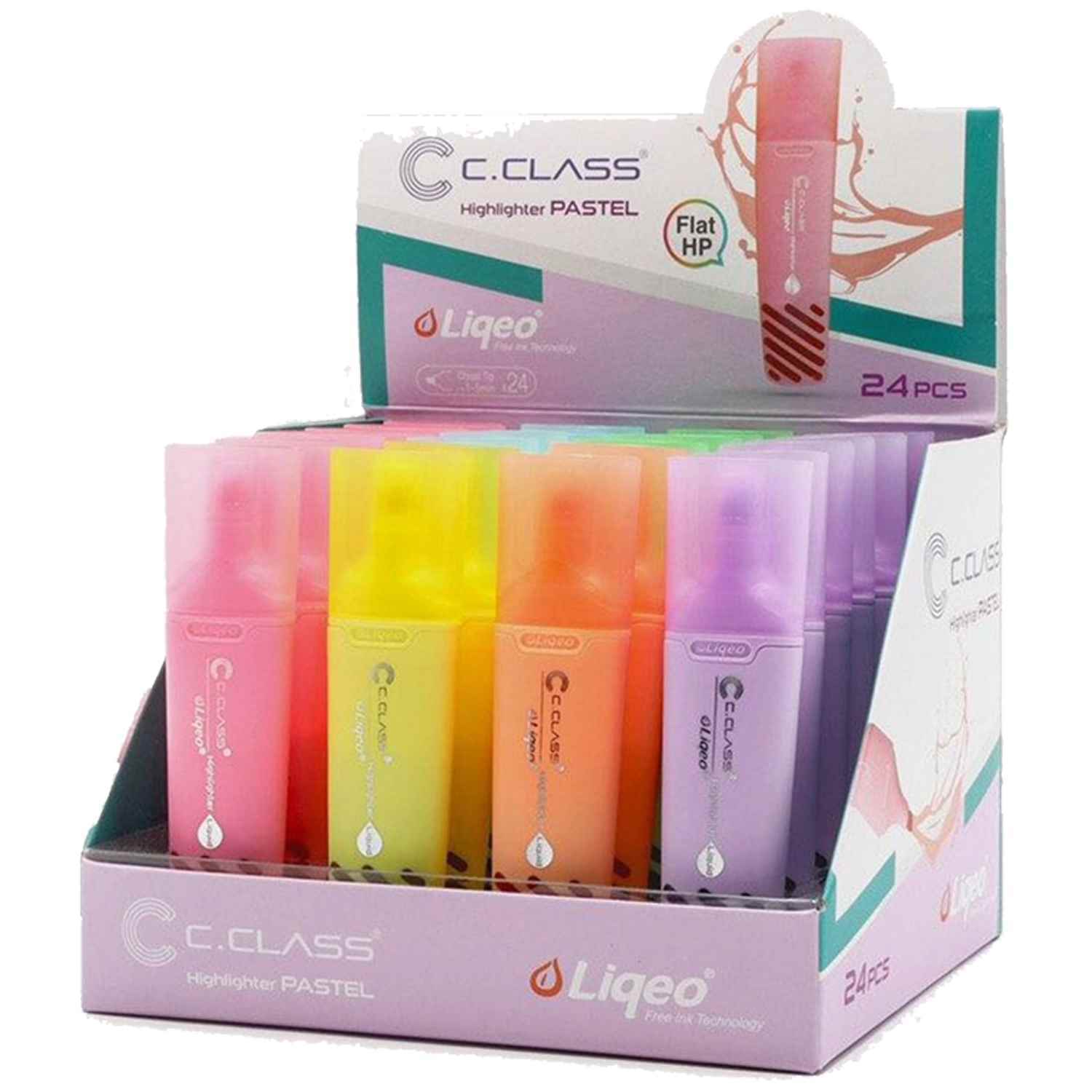 علامت زن رگلامی کلاسیک پاستلی مایع بزرگ سیکلاس استند 24 عددی کد HP-3128