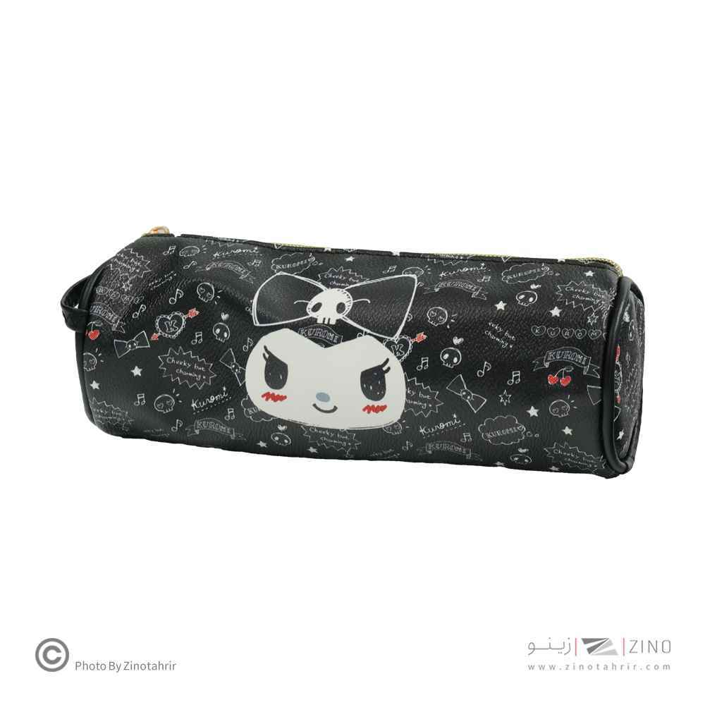 جامدادی تک زیپ فانتزی چرمی استوانه کد72307