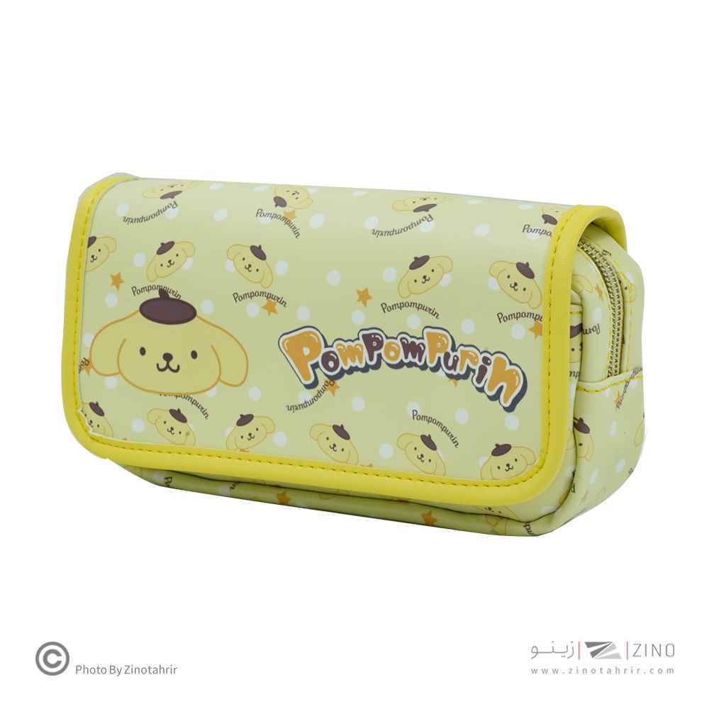 جامدادی تک زیپ فانتزی چرمی جیب دار کد72330