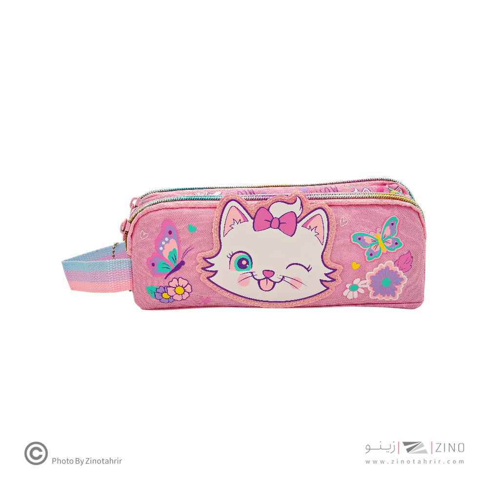 جامدادی دوزیپ وست دسته دار گربه کد2094-6