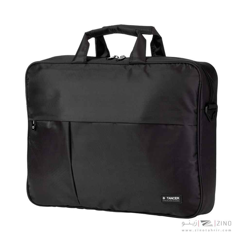 کیف دستی لپ تاپ 17اینچ تنسر کد118 رنگ DARK BLACK