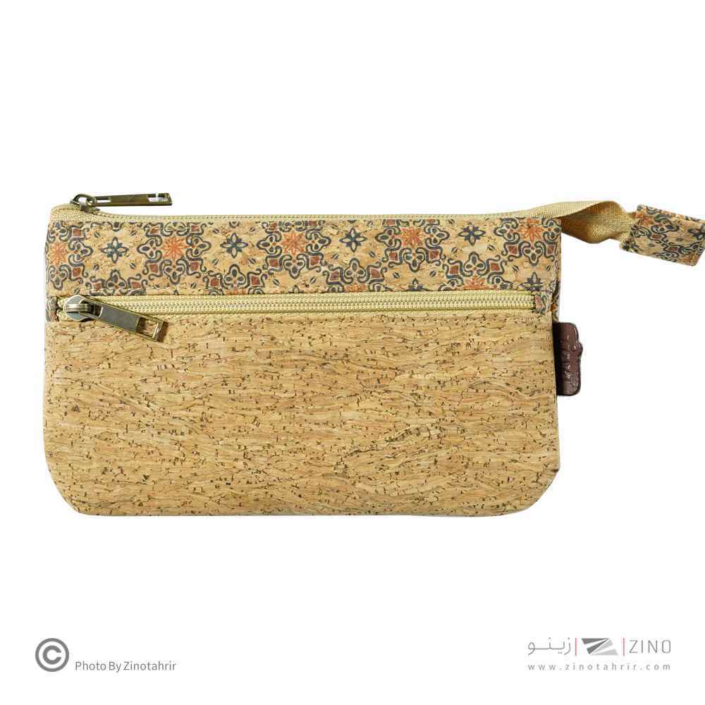 کیف دستی شبه پاکتی جیب دار(چوب پنبه)لیام کدL-18001