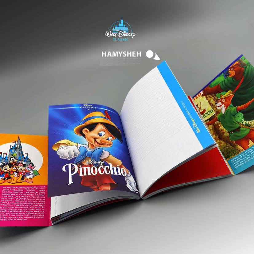 یادداشت سری والت دیزنی جلدگلاسه سایز21*14 همیشه