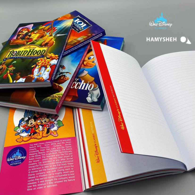 یادداشت سری والت دیزنی جلدگلاسه سایز21*14 همیشه