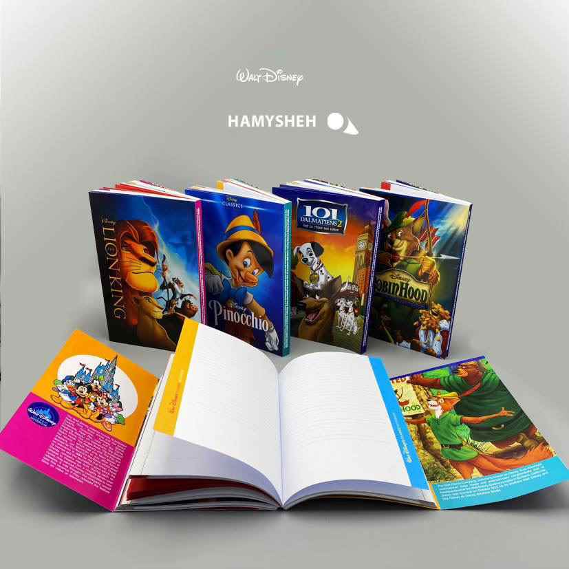 یادداشت سری والت دیزنی جلدگلاسه سایز21*14 همیشه
