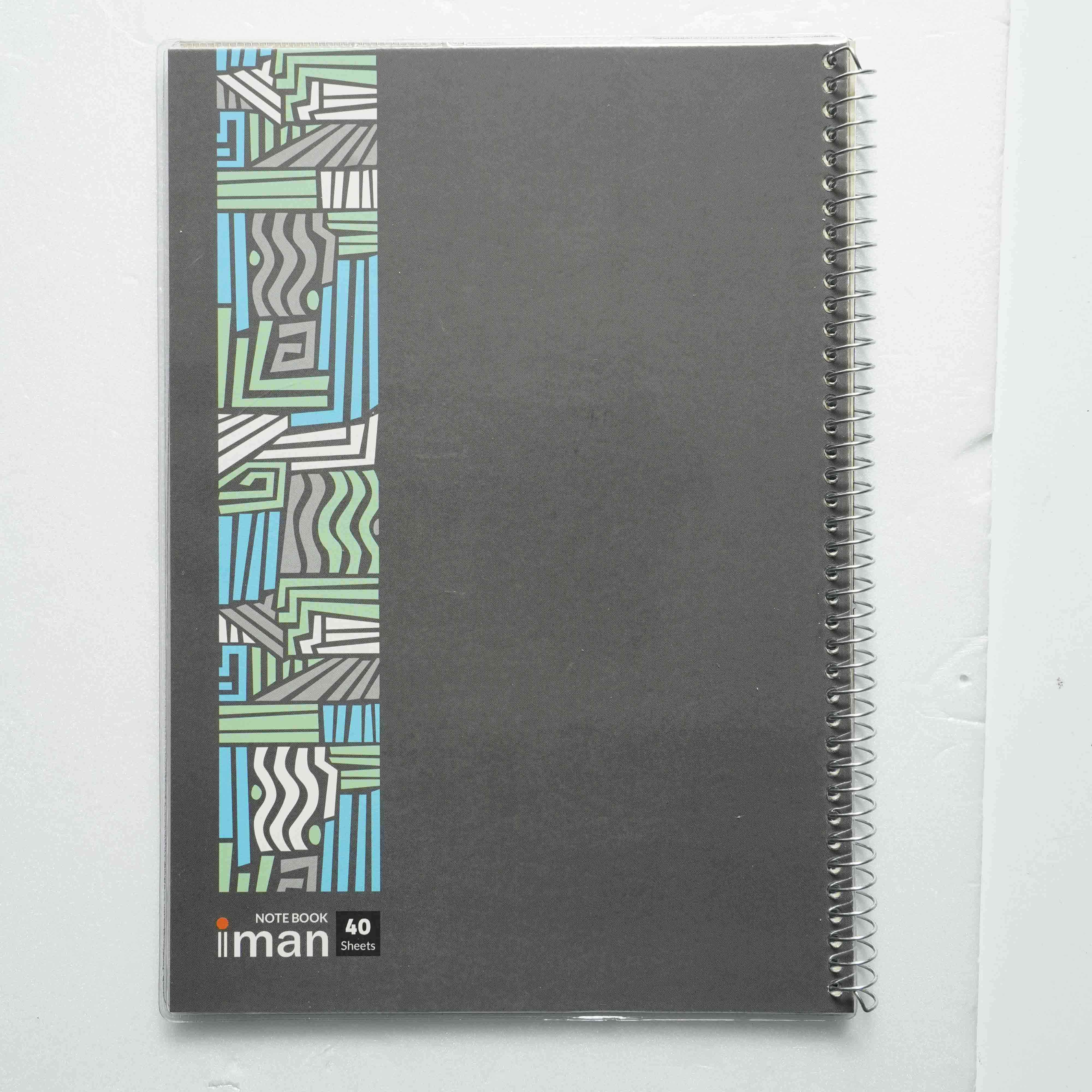 دفتر40برگ ایمان کد9405 سیمی طلقی دانشجویی (12عددی)