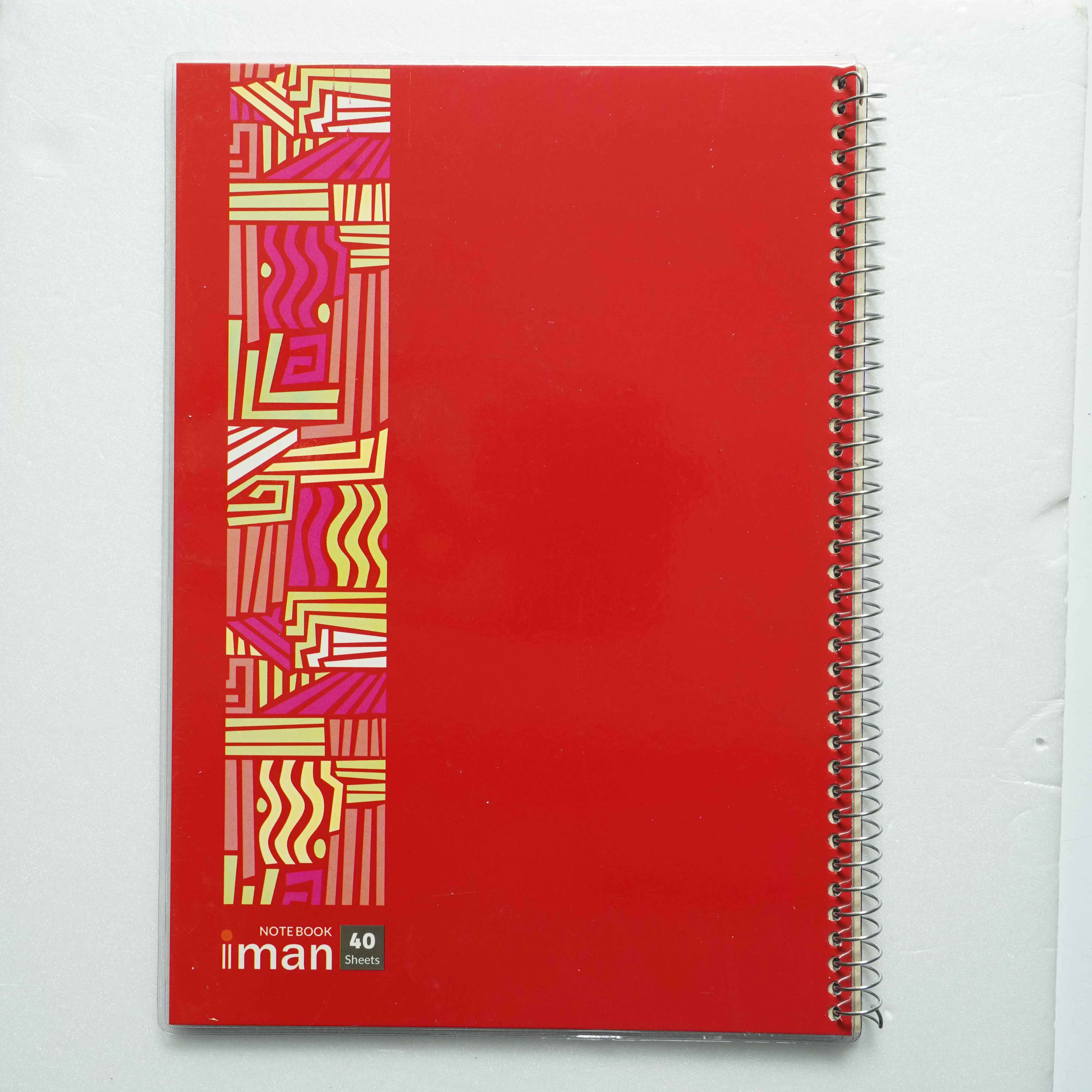 دفتر40برگ ایمان کد9405 سیمی طلقی دانشجویی (12عددی)