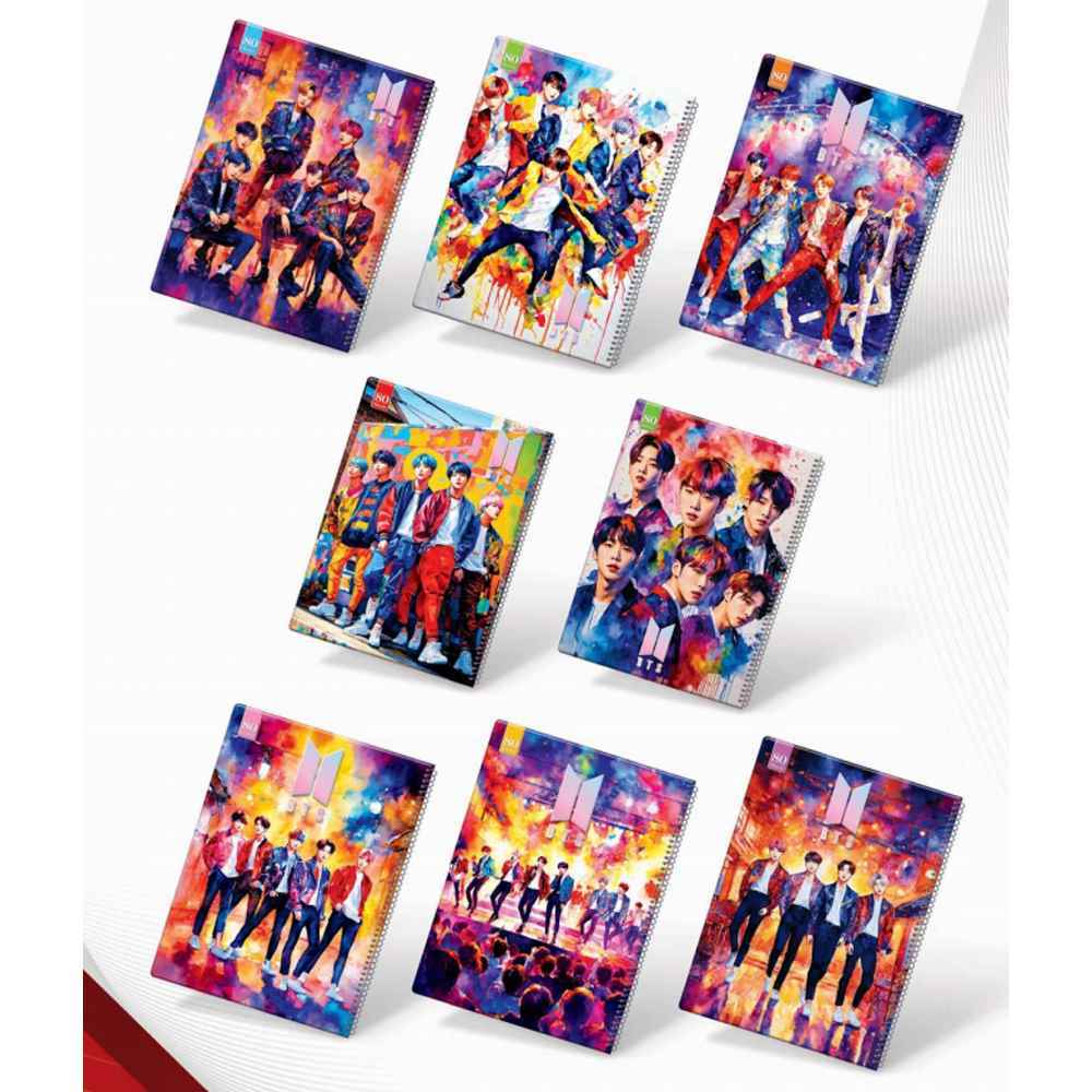 دفتر80برگ سیمی مجلدکلاسیک BTعرش کد71