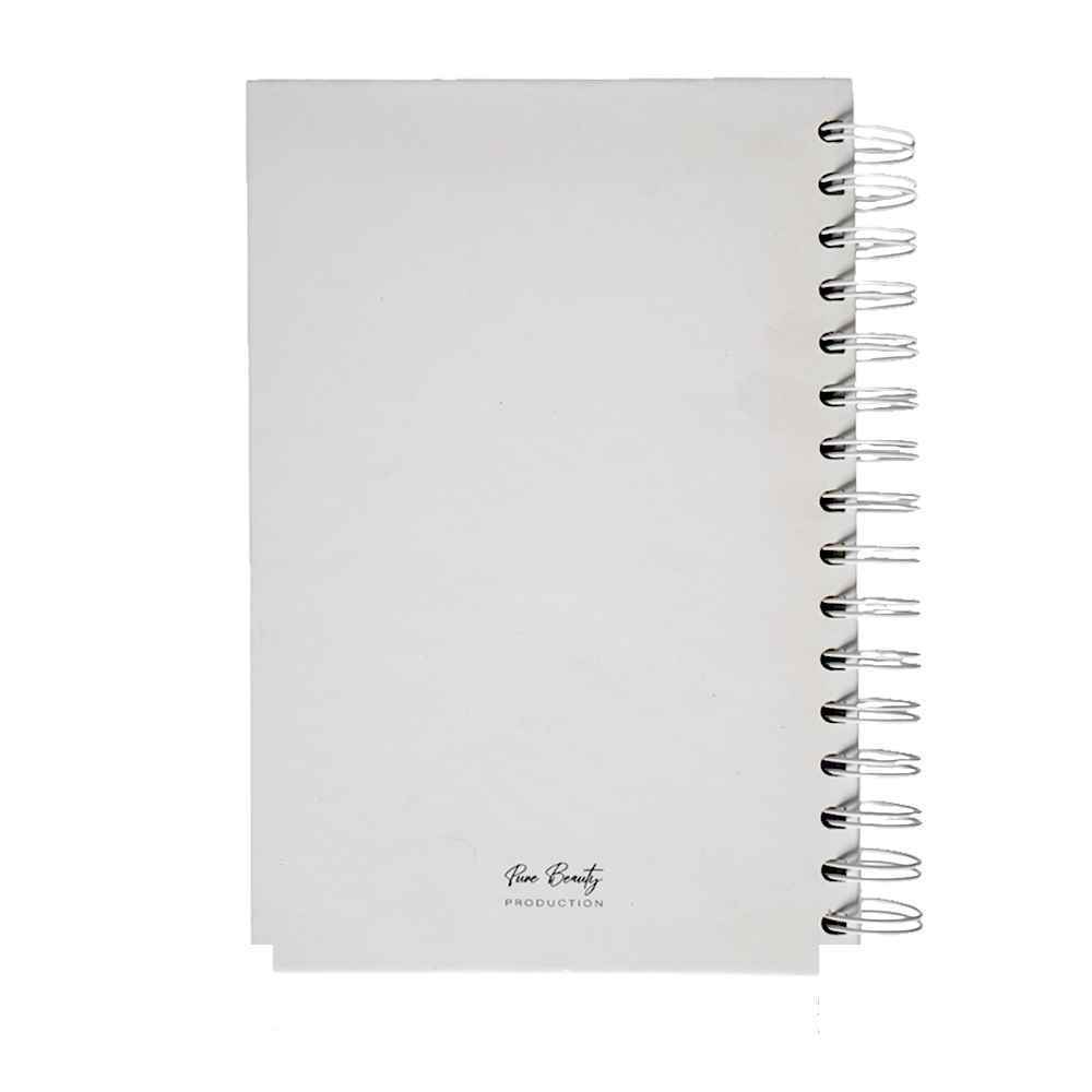 دفتر100برگ A5 خطدار سیمی جلدسخت (کاغذ سفید) برگ سری پیور بیوتی کد71514