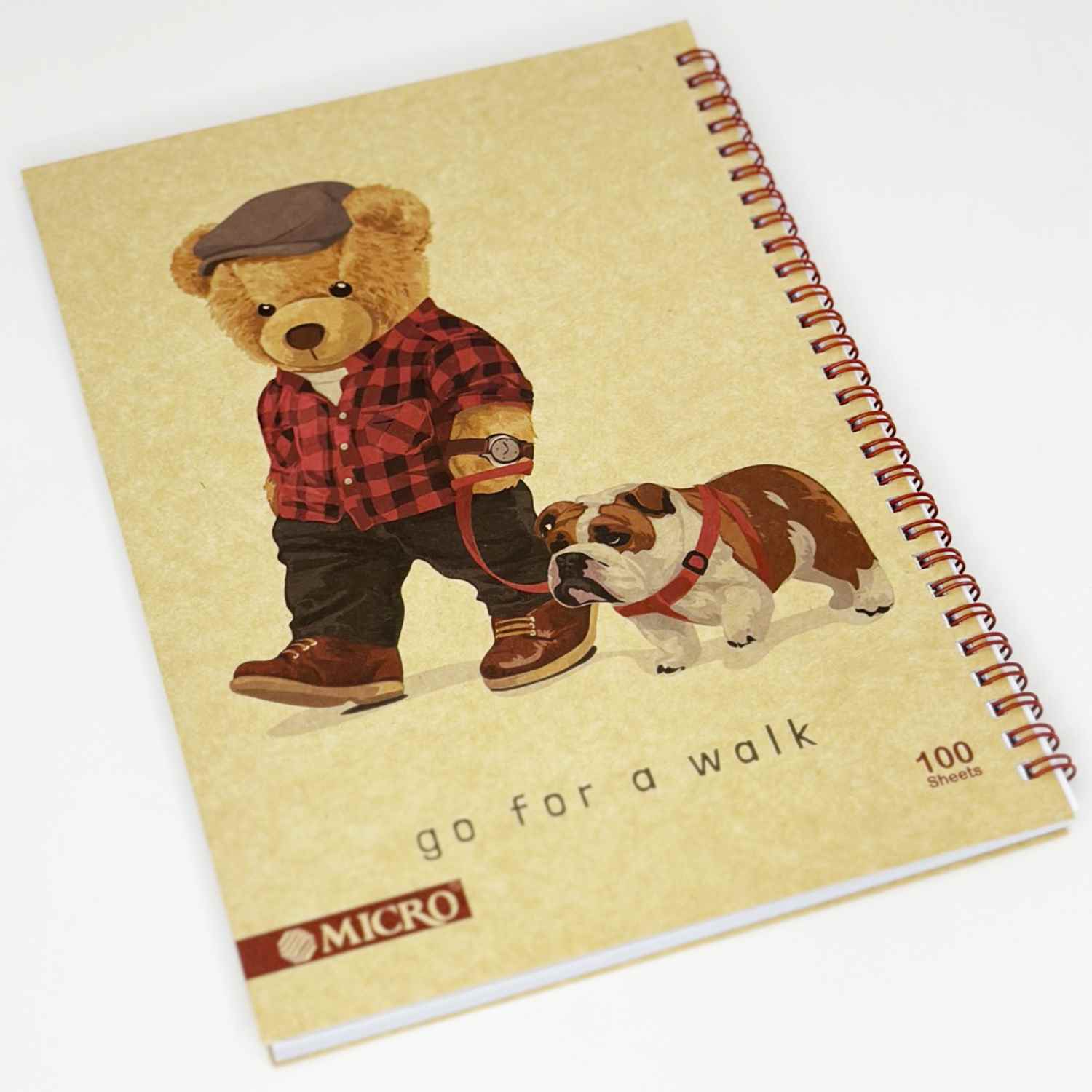 دفتر100برگB5 سیمی جلدکرافت میکرو کدF2