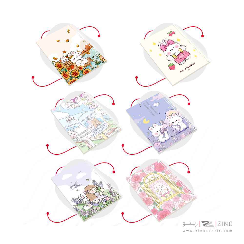 دفتر100برگ وزیری سیمی آبرنگ  کدA038