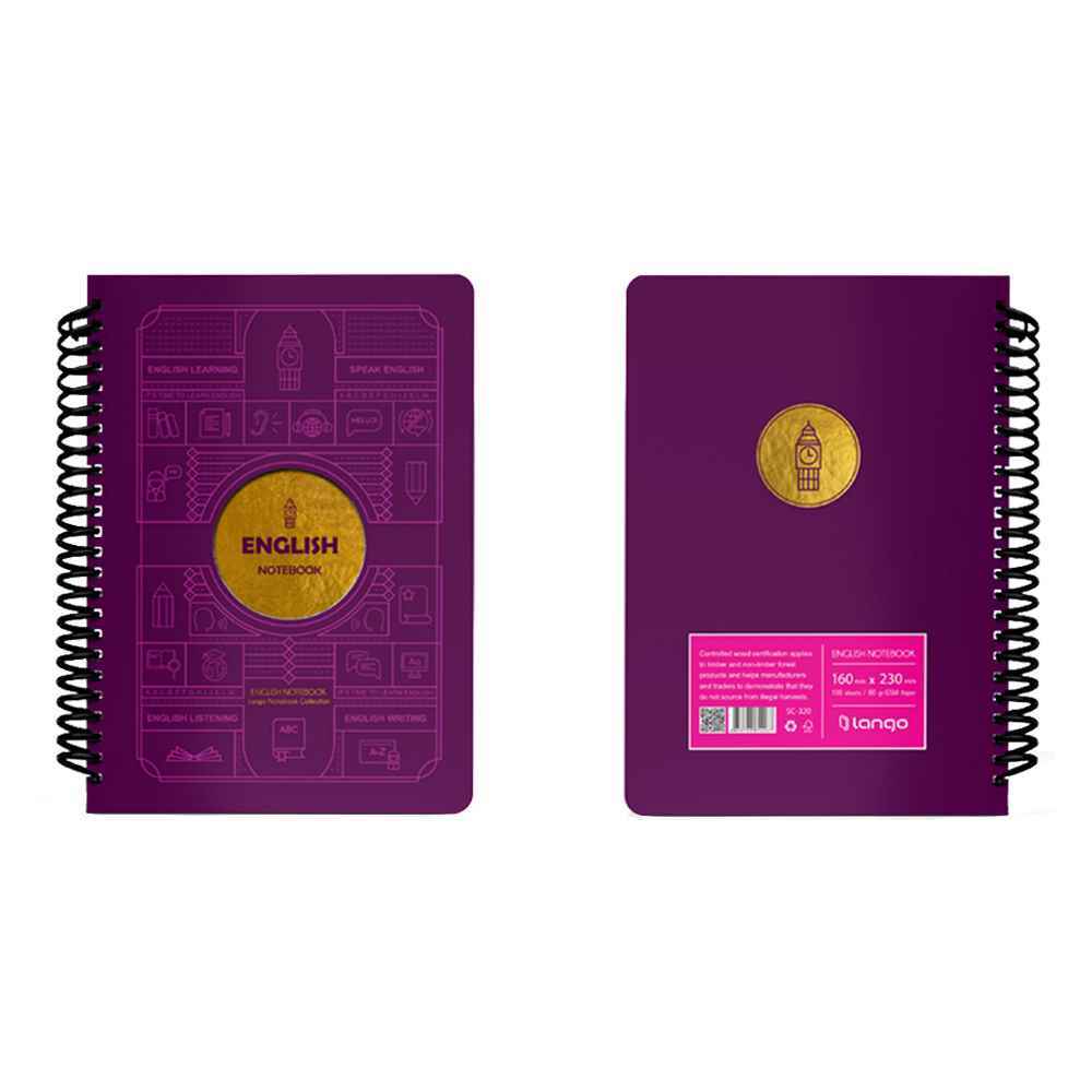 دفتر100برگ وزیری سیمی جلد سخت لانگو سری سه خرس کدCH-790