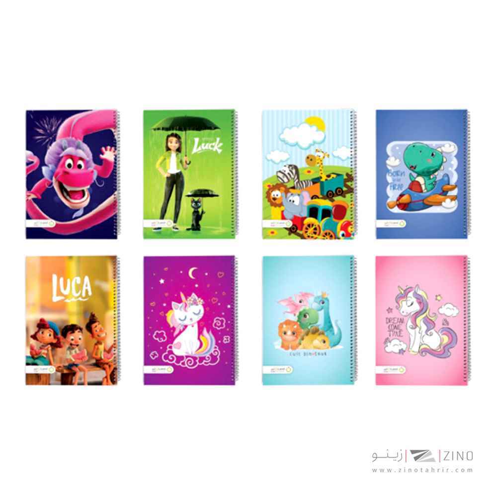 دفتر 40 برگ سیمی طرح دار داخلی سری کیوتی الند کد CT40