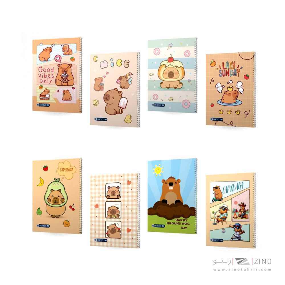 دفتر50برگ وزیری سیمی مجلد میکرو طرح کاپی بارا کدC89