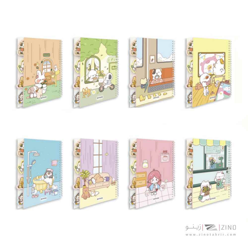 دفتر75برگ22*15سیمی دیوایدر دار پیتیکو کد395کارتن52عددی