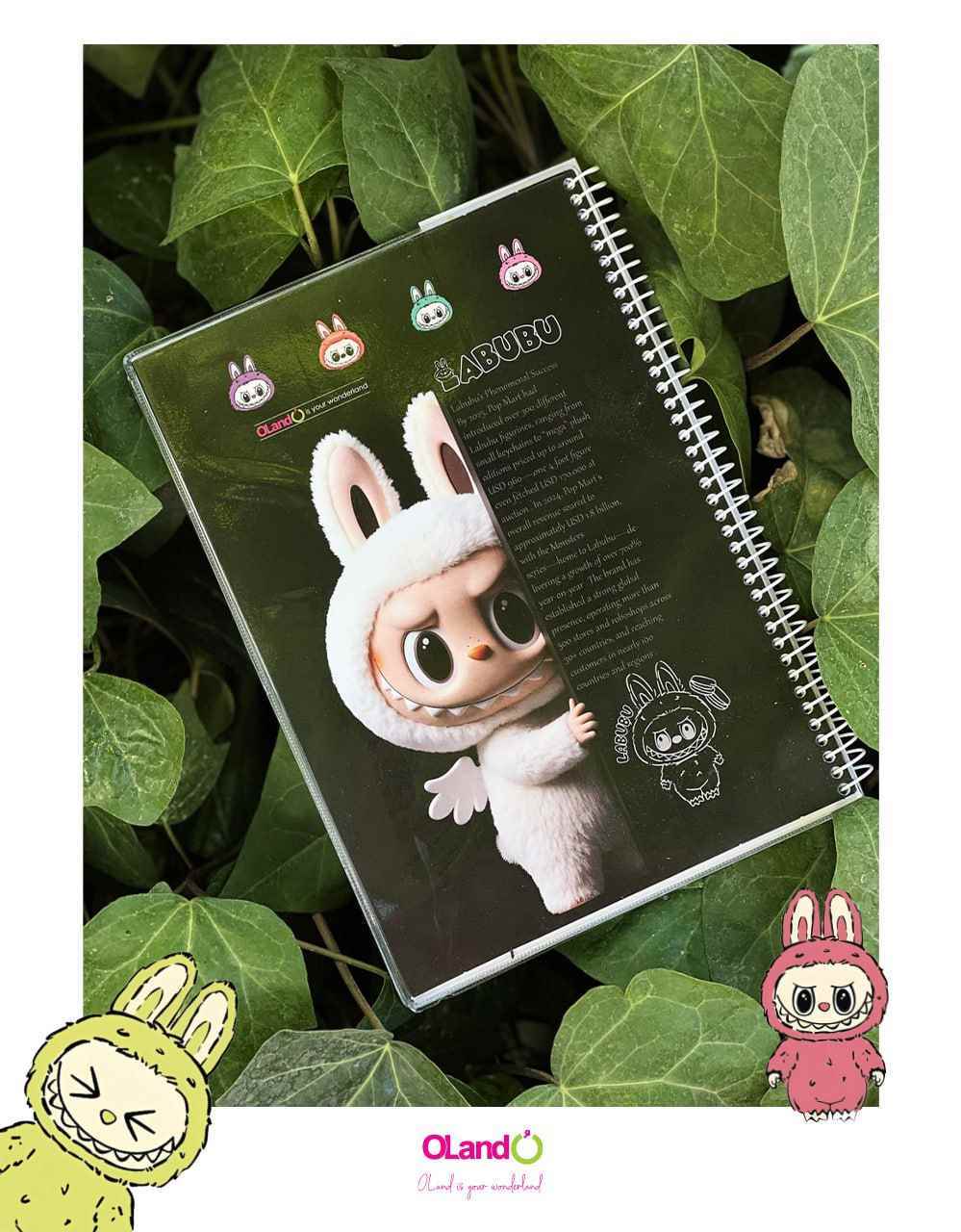 دفتر50برگ وزیری سیمی مجلد طرح لبوبو الند کدIBB-VZ-50