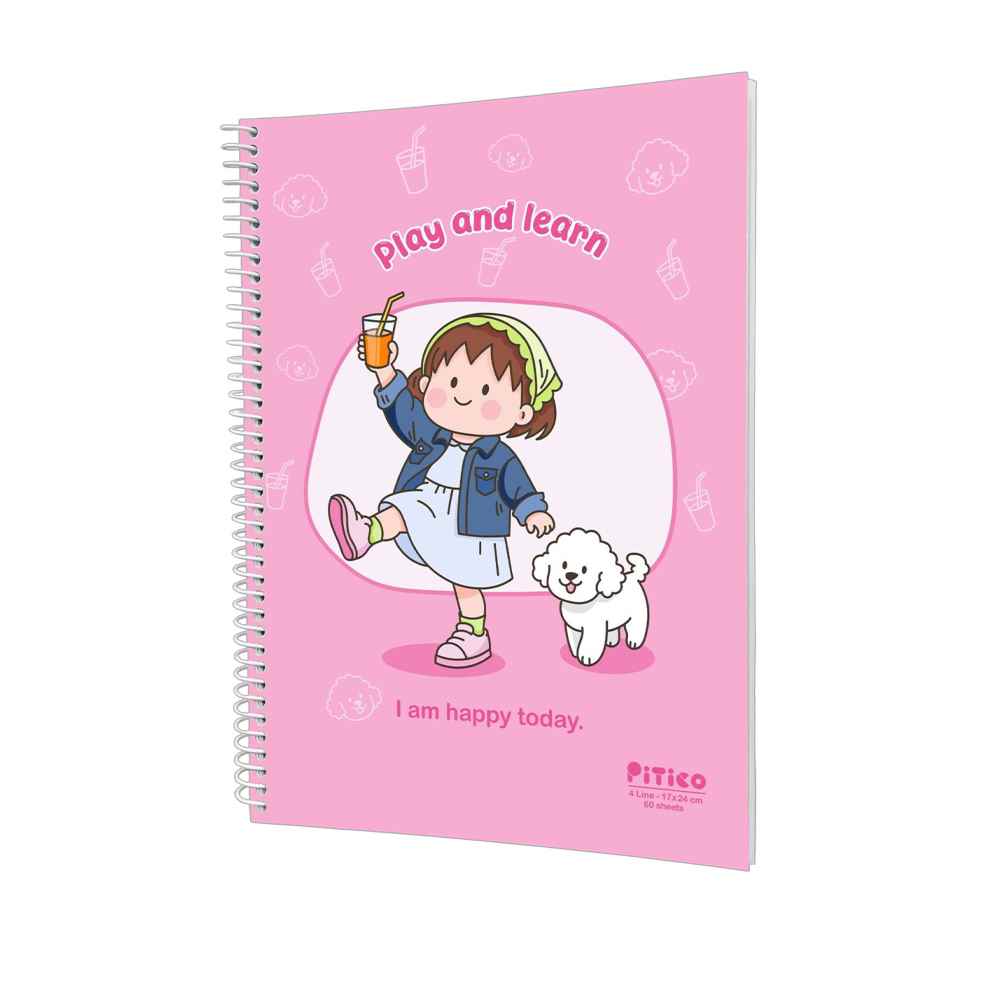 دفتر60برگ چهارخط وزیری سیمی پیتیکو کد307