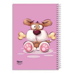 دفتر40برگ نقاشی سیمی وزیری فانتزی الیپون کد289کارتن96عددی