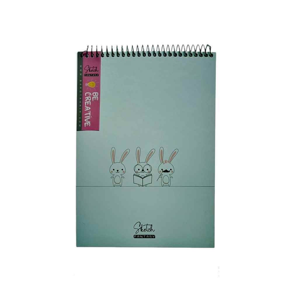دفترنقاشی50برگ 2417 سیم از بالا جلد سخت برگ سری فانتزی کد72302