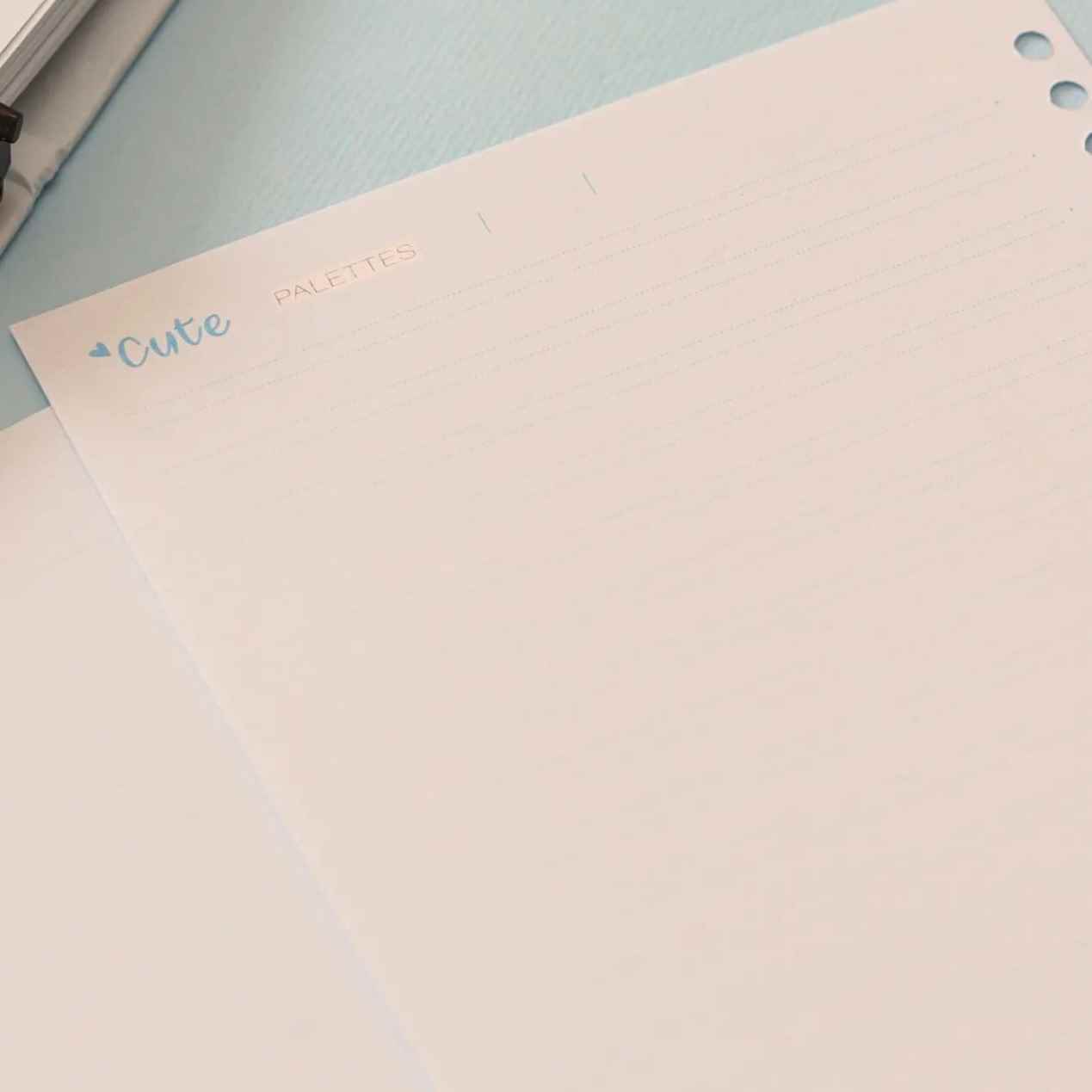 یدک دفتر کلاسوری 20حلقه خطدار برگ سری کیوت پالت کد74415