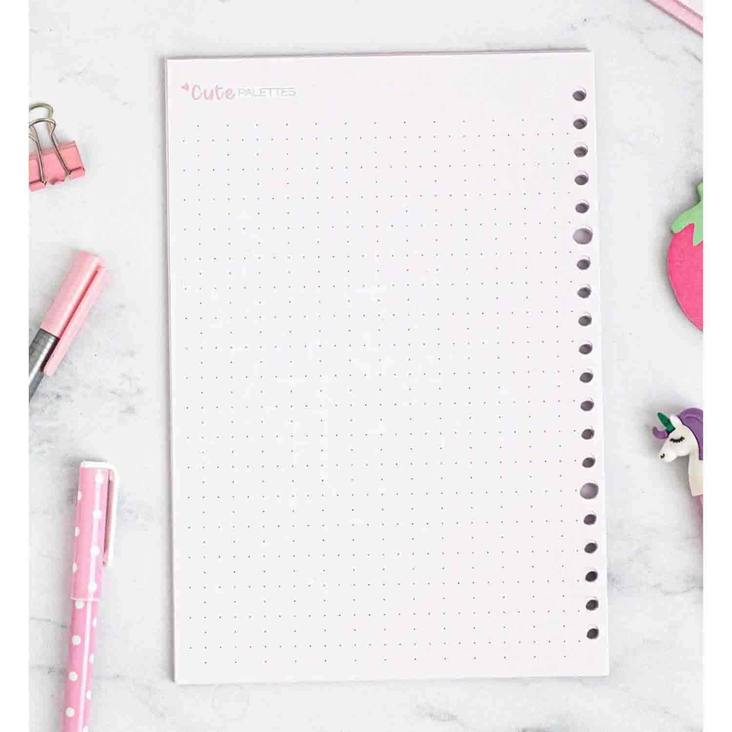 یدک دفتر کلاسوری 20حلقه نقطه ای برگ سری کیوت پالت کد74415