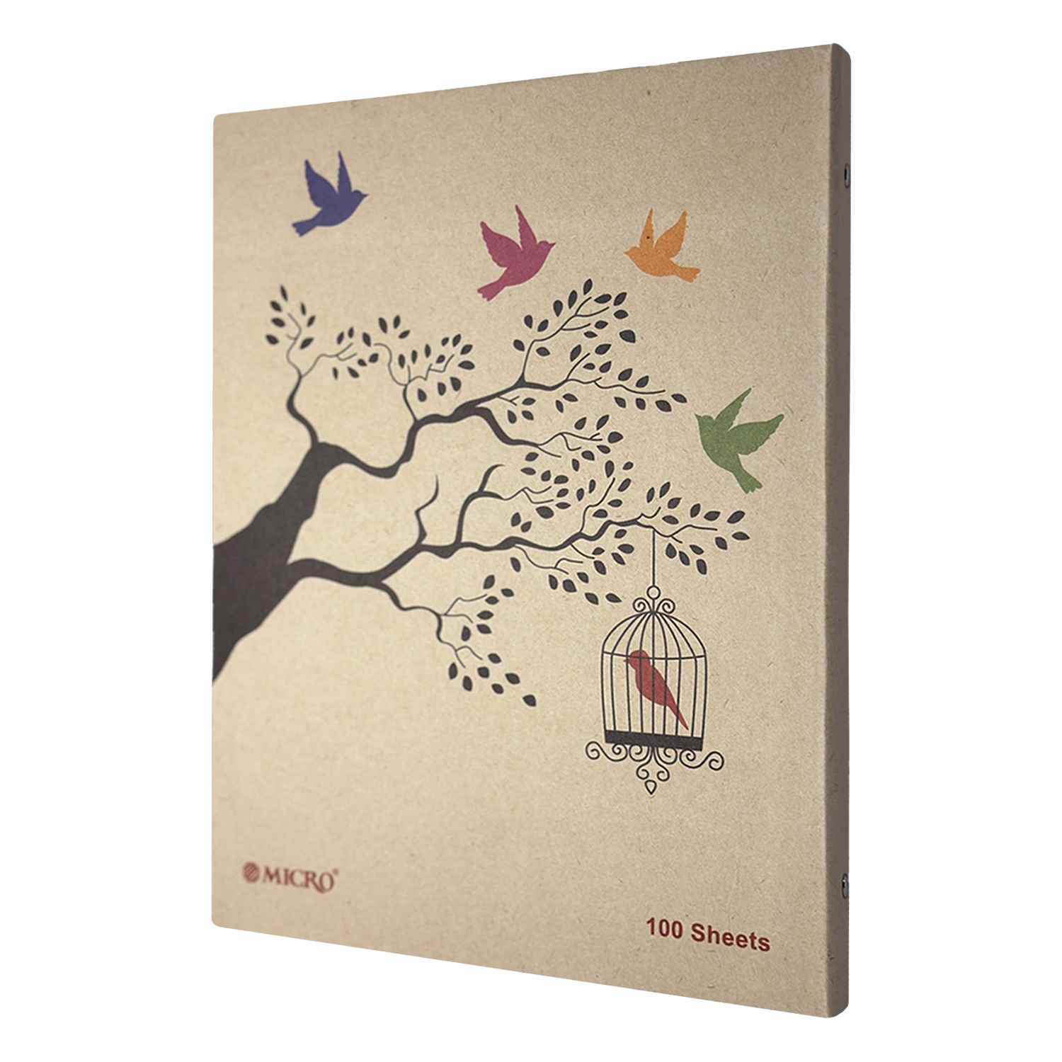 دفترکلاسوری 26حلقه 100برگ قفل پلاستیک جلدکرافت میکرو کدF1