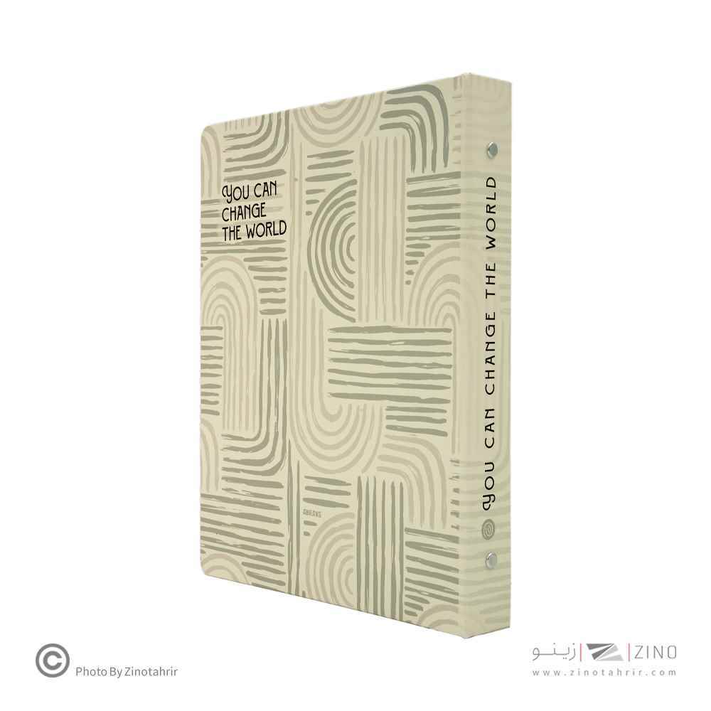 دفترکلاسوری26حلقه100برگ قفل فلز آبرنگ کدA057