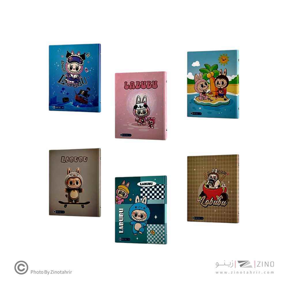 دفترکلاسوری 26حلقه 100برگ قفل فلزجلدسخت میکرو سری لبوبو کدA42