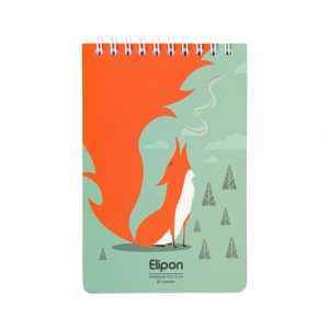 دفتریادداشت 80برگ 100*150سیمی جلدنرم فانتزی الیپون کد262کارتن132عددی