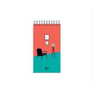 دفتریادداشت 80برگ 120*220سیمی جلدنرم کلاسیک الیپون کد264کارتن70عددی