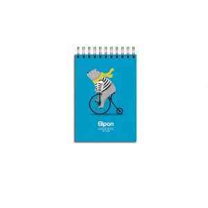 دفتریادداشت 100برگ 80*120سیمی جلدطلق فانتزی الیپون کد265کارتن120عددی