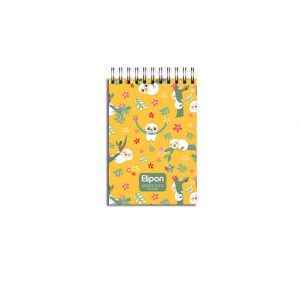 دفتریادداشت 100برگ 80*120سیمی جلدطلق فانتزی الیپون کد265کارتن120عددی