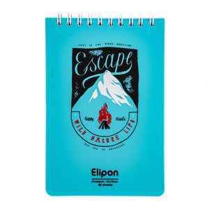 دفتریادداشت 80برگ 100*150سیمی جلدطلق فانتزی الیپون کد266کارتن 114عددی