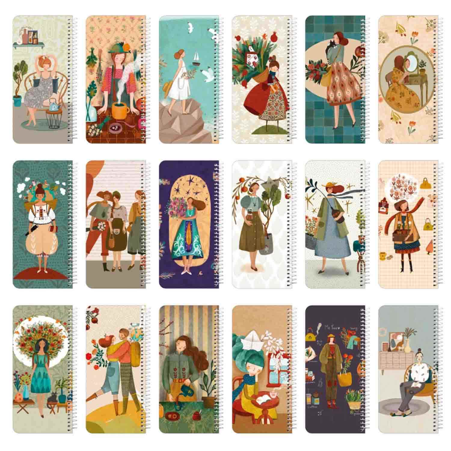 دفتریادداشت 100برگ پالتویی سیمی جلدسخت 18*10مسترنوت کد419کارتن60عددی