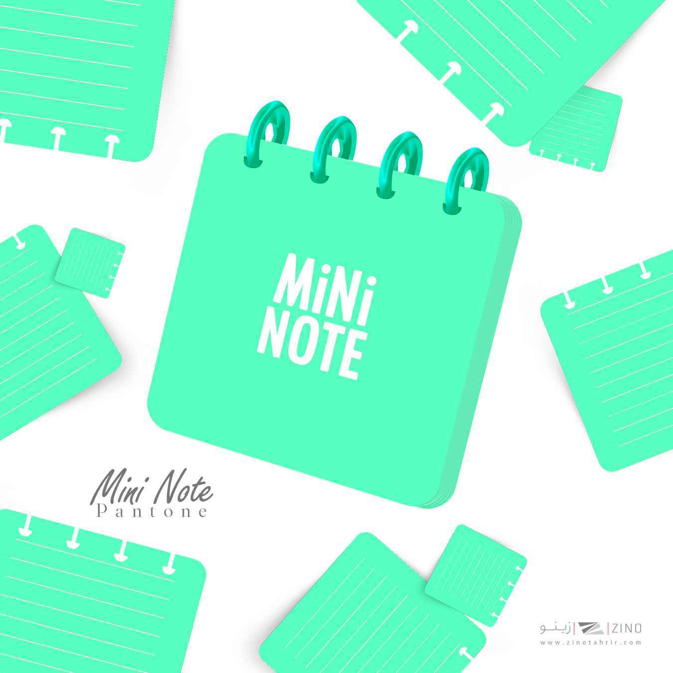 دفتریادداشت100برگ10*10دکمه ای مینی آبرنگ کدA004