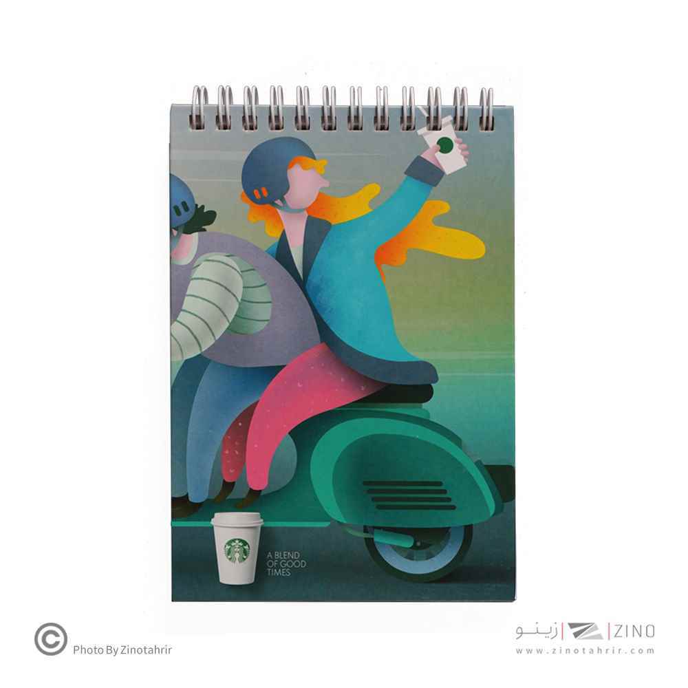 دفتریادداشت پالتویی جلد سخت فنردوبل ازبالا همیشه سری استارباکس