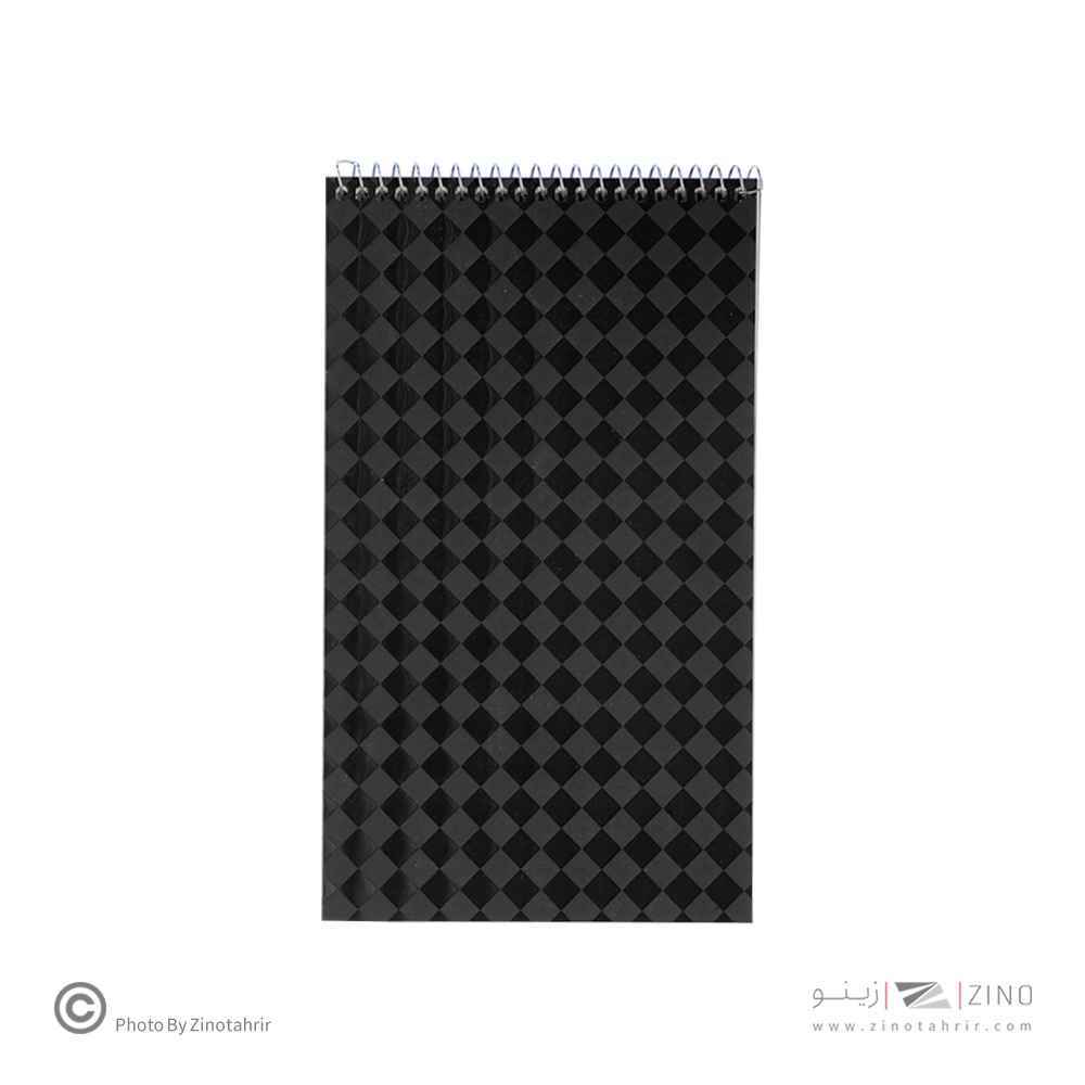 دفتریادداشت80برگ خبرنگاری سیم از بالا جلد طلق(13/5*23/5) سوپربایند