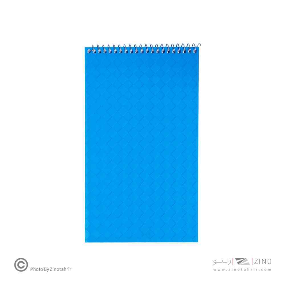 دفتریادداشت80برگ خبرنگاری سیم از بالا جلد طلق(13/5*23/5) سوپربایند