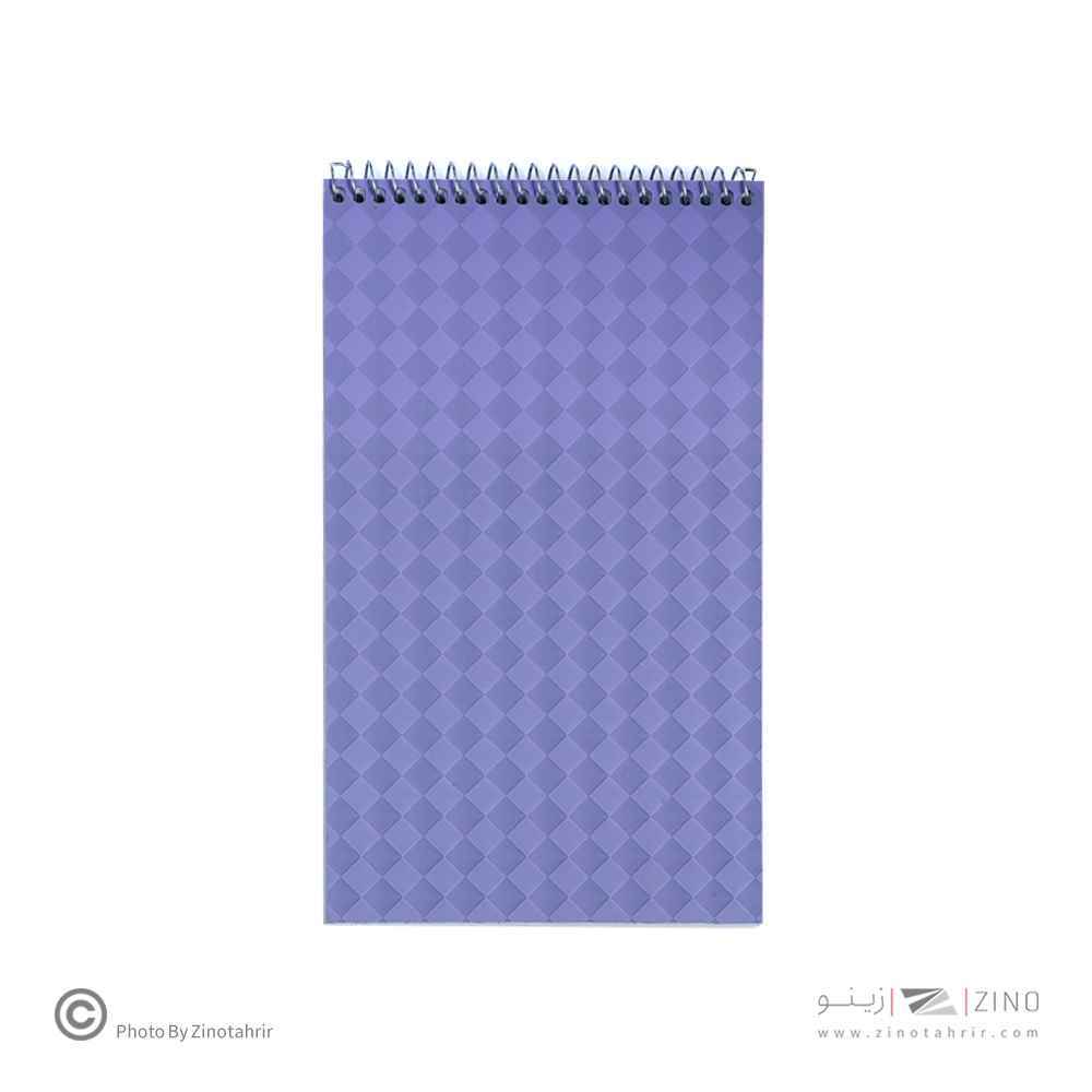 دفتریادداشت80برگ خبرنگاری سیم از بالا جلد طلق(13/5*23/5) سوپربایند