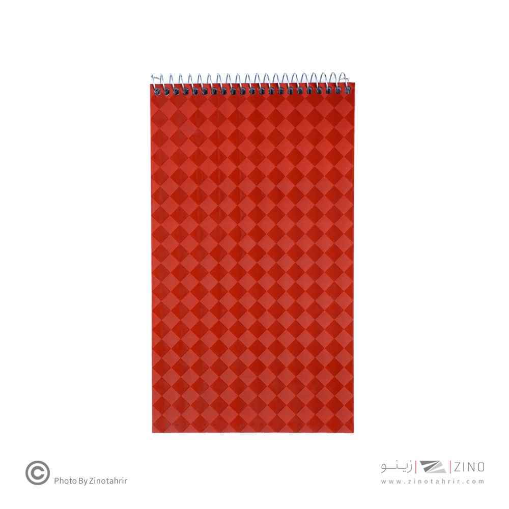 دفتریادداشت80برگ خبرنگاری سیم از بالا جلد طلق(13/5*23/5) سوپربایند